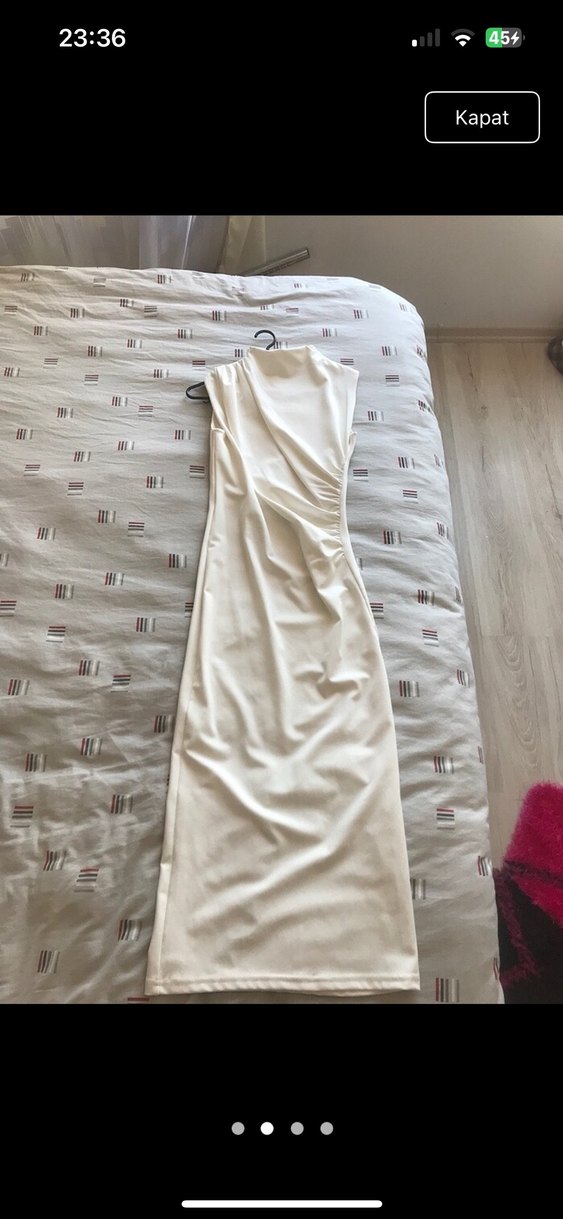 Beyaz Uzun Elbise - Görsel 2