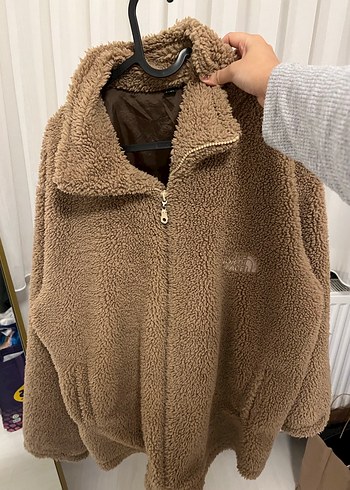 Kahverengi Peluş Kadın Ceket - Görsel 3