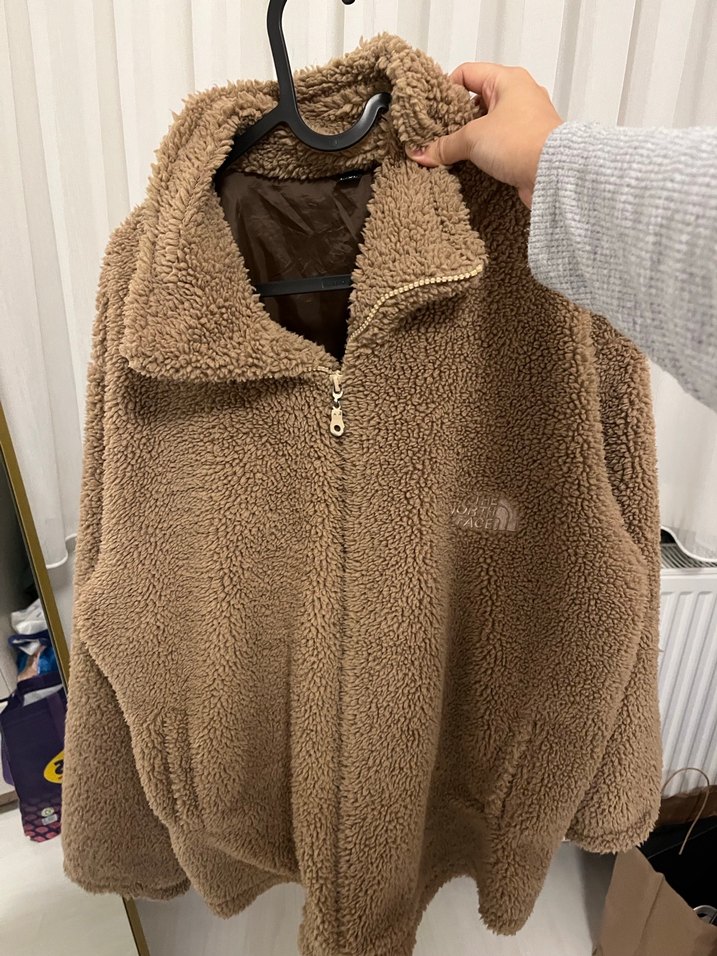 Kahverengi Peluş Kadın Ceket - Görsel 3