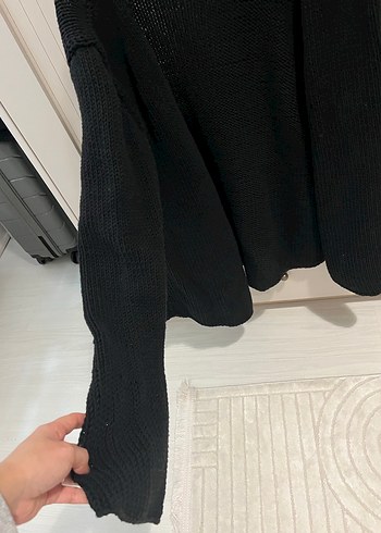 Siyah Triko Kadın Hırka - Görsel 2