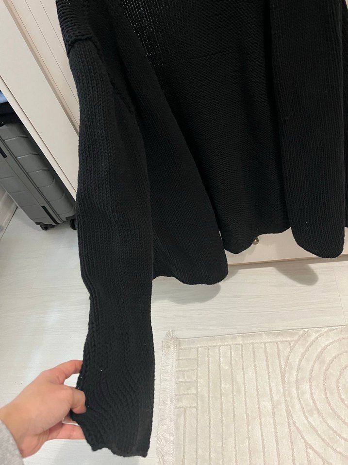 Siyah Triko Kadın Hırka - Görsel 2