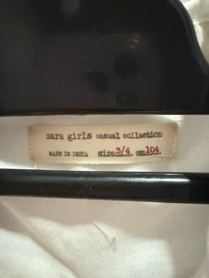 Düğmeli Beyaz Keten Bohem çocuk Gömlek - Görsel 5