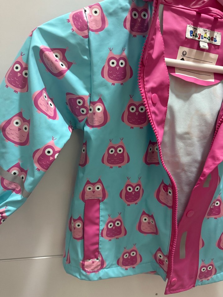 Kız Çocuk Renkli Desenli Yağmurluk - Görsel 2