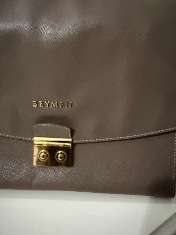 Deri Kadın Çanta Tokalı Modern Klasik - Görsel 2