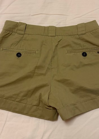 Kadın Haki Mini Şort Rahat Kesim - Görsel 2