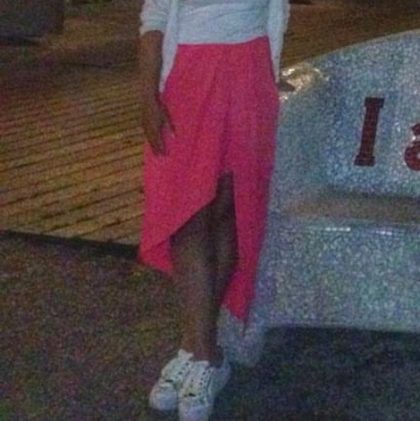 Pembe Midi Drapeli Kadın Etek - Görsel 5