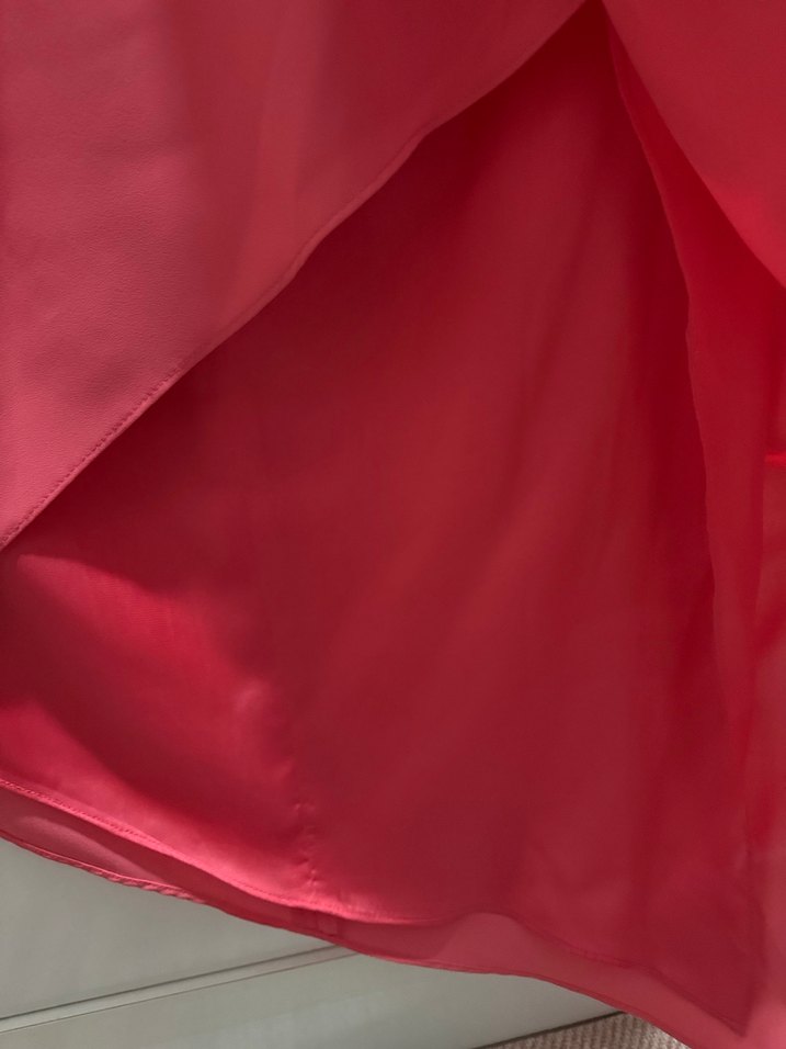 Pembe Midi Drapeli Kadın Etek - Görsel 4