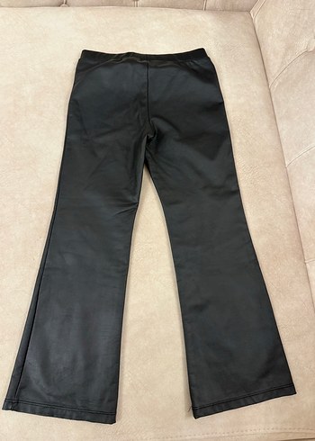 Siyah çocuk suni Deri  Pantolon - Görsel 2