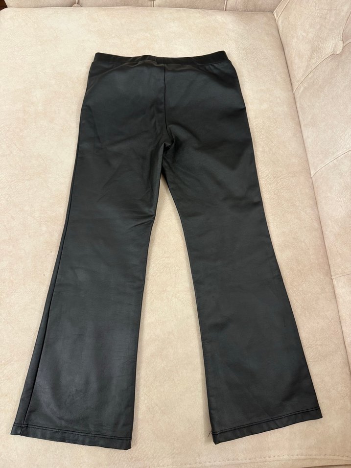 Siyah çocuk suni Deri  Pantolon - Görsel 2