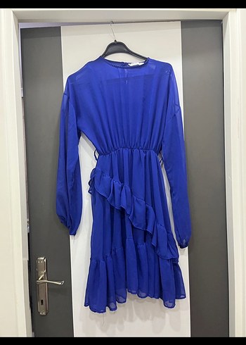 Saks Mavisi Elbise - Görsel 3