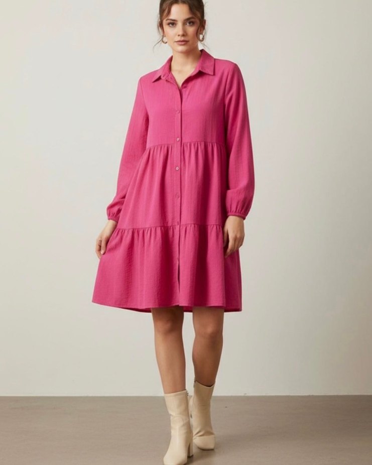 Gömlek Elbise - Görsel 2