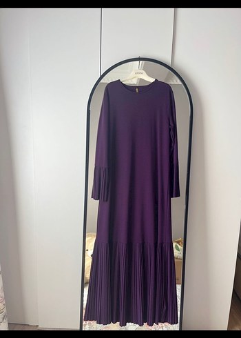 Tesettür Mor Elbise - Görsel 2