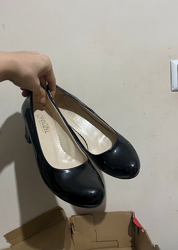 Siyah Rugan Kadın Topuklu Stiletto - Görsel 5