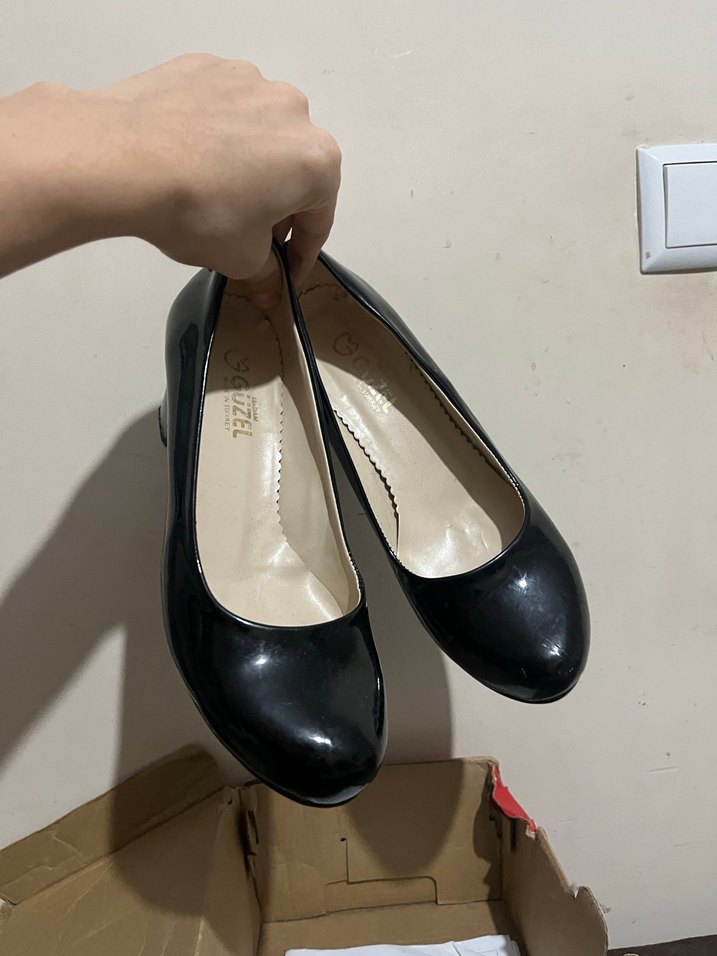 Siyah Rugan Kadın Topuklu Stiletto - Görsel 3