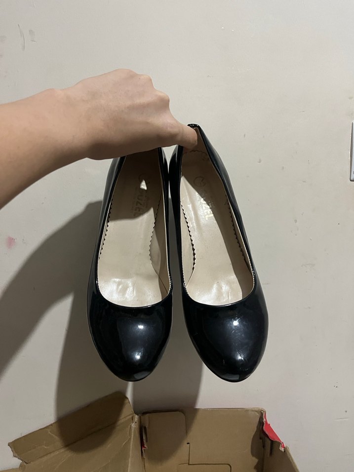 Siyah Rugan Kadın Topuklu Stiletto - Görsel 4