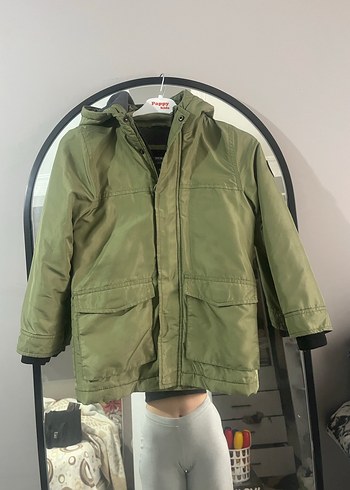 LC Waikiki Erkek Çocuk Haki Kapüşonlu Mont - Görsel 5