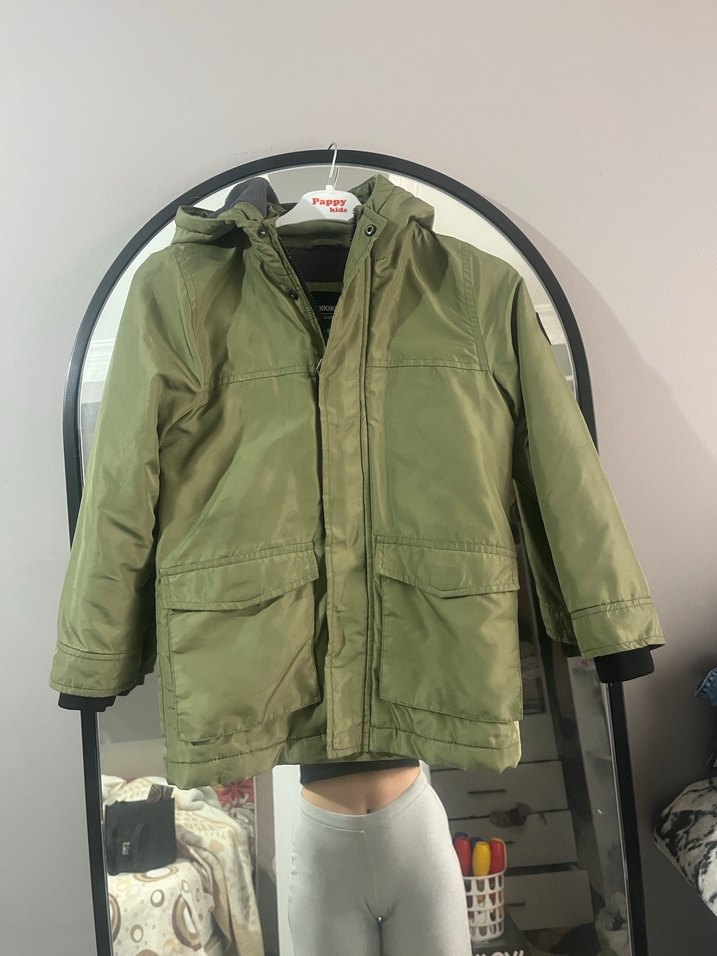 LC Waikiki Erkek Çocuk Haki Kapüşonlu Mont - Görsel 5