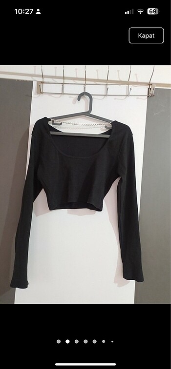 m Beden Crop triko bluz kazak