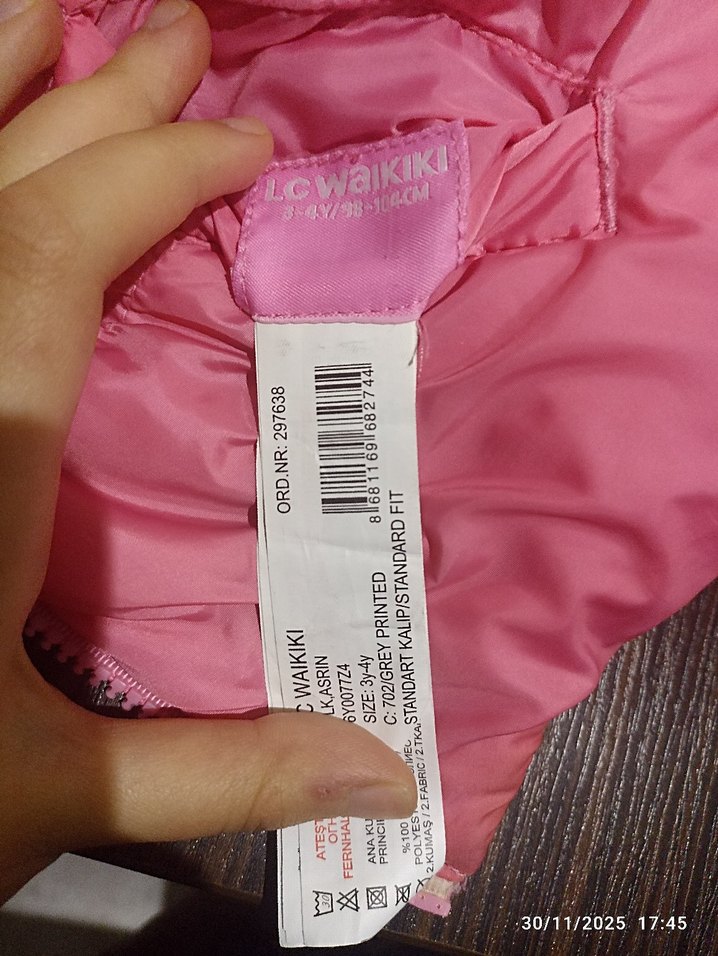 Çift Yönlü Kız Çocuk Kapüşonlu Yelek - Görsel 3