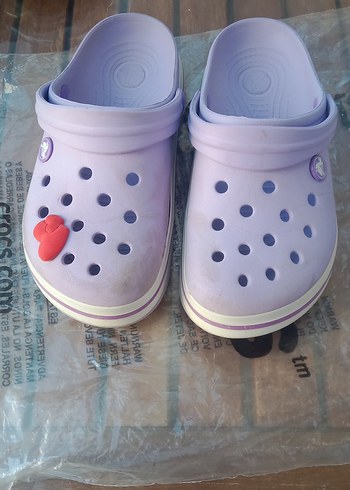 Kız Çocuk Mor Pastel Terlik Velcro Bantlı orjinal cros
