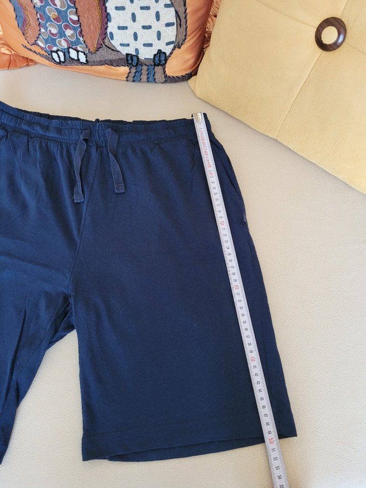 Erkek Lacivert Pamuklu Rahat Kesim Şort - Görsel 2