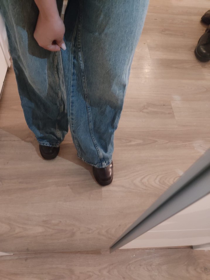 Bol Kesim Midi Boy Kadın Kot Pantolon - Görsel 3