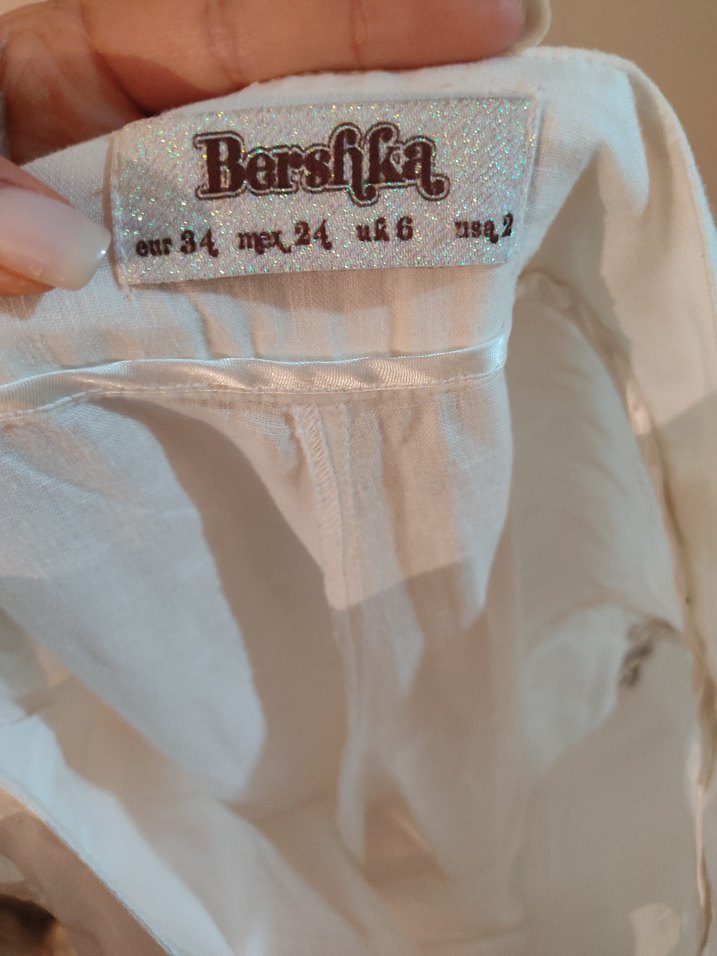 Beyaz Regular Fit Kadın Kumaş Pantolon - Görsel 3