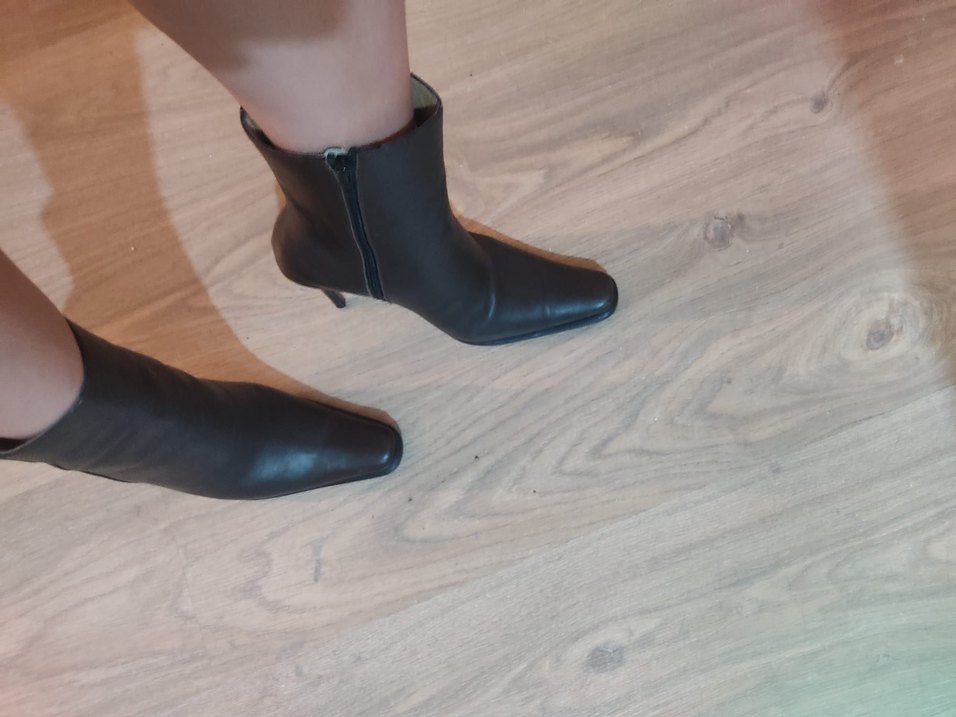 Klasik Kahverengi Deri Stiletto Kadın Bot - Görsel 2