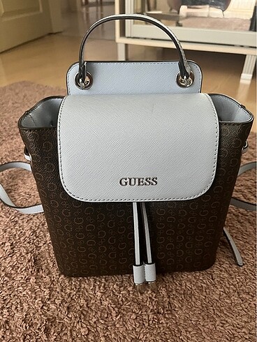 Guess kahverengi mavi sırt çantası