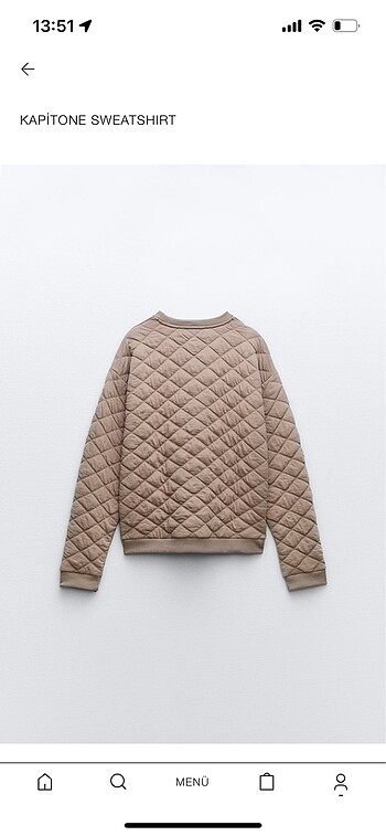 Zara kapitone sweatshirt