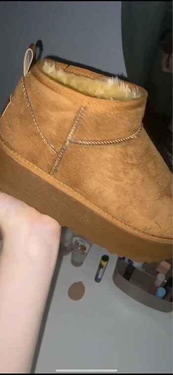39 Beden kahverengi Renk platform taban ugg