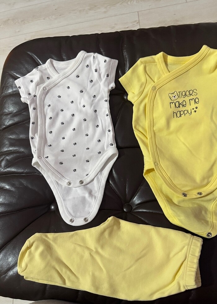 Bebek body zıbın patikli alt 1-3 ay - Görsel 2