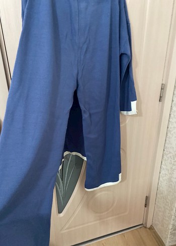 Uzun Kollu Mavi Örme Kadın triko takım - Görsel 3