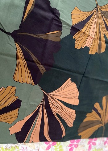 Çiçek Desenli Çok Renkli Bohem Kadın Şal - Görsel 6