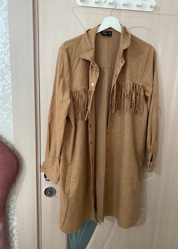 Bej Süet Püsküllü Bohem Gömlek - Görsel 3