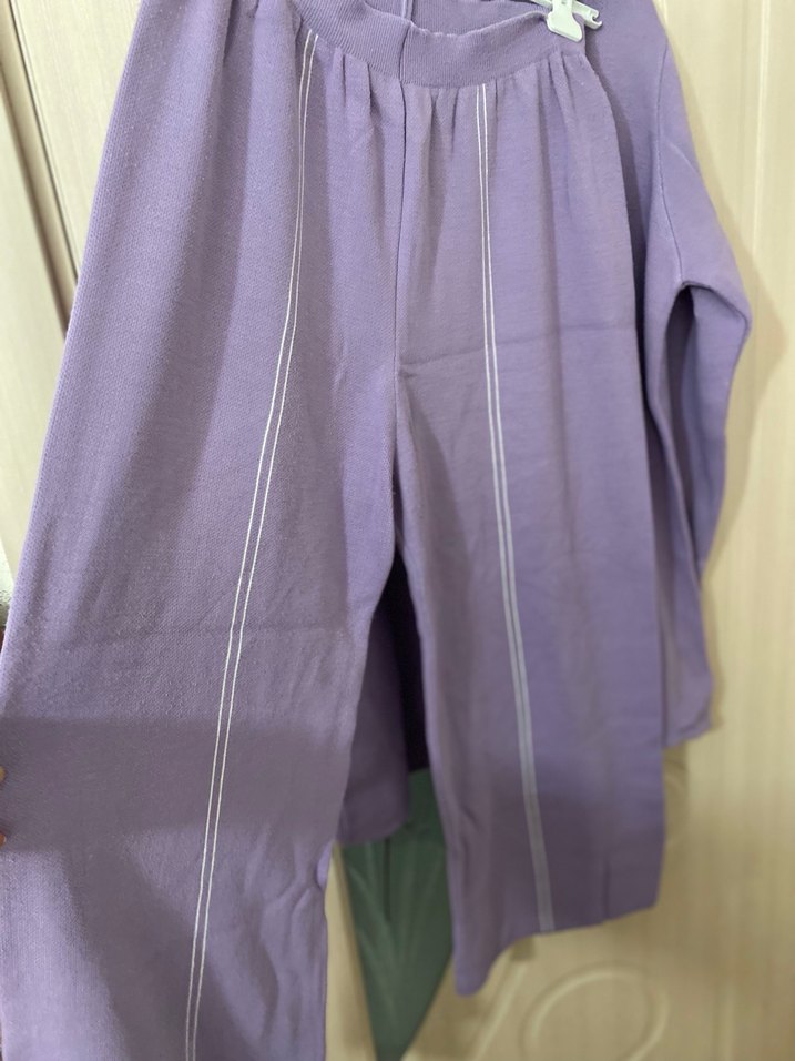 Mor Kadın Rahat Triko Takımı - Görsel 4