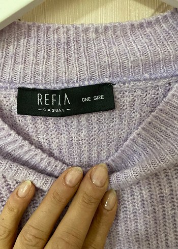 Mor Triko Salaş Kadın Kazak - Görsel 3