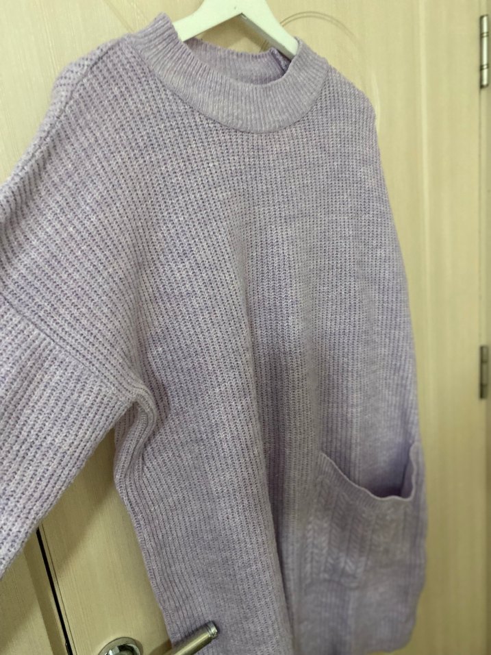 Mor Triko Salaş Kadın Kazak - Görsel 2