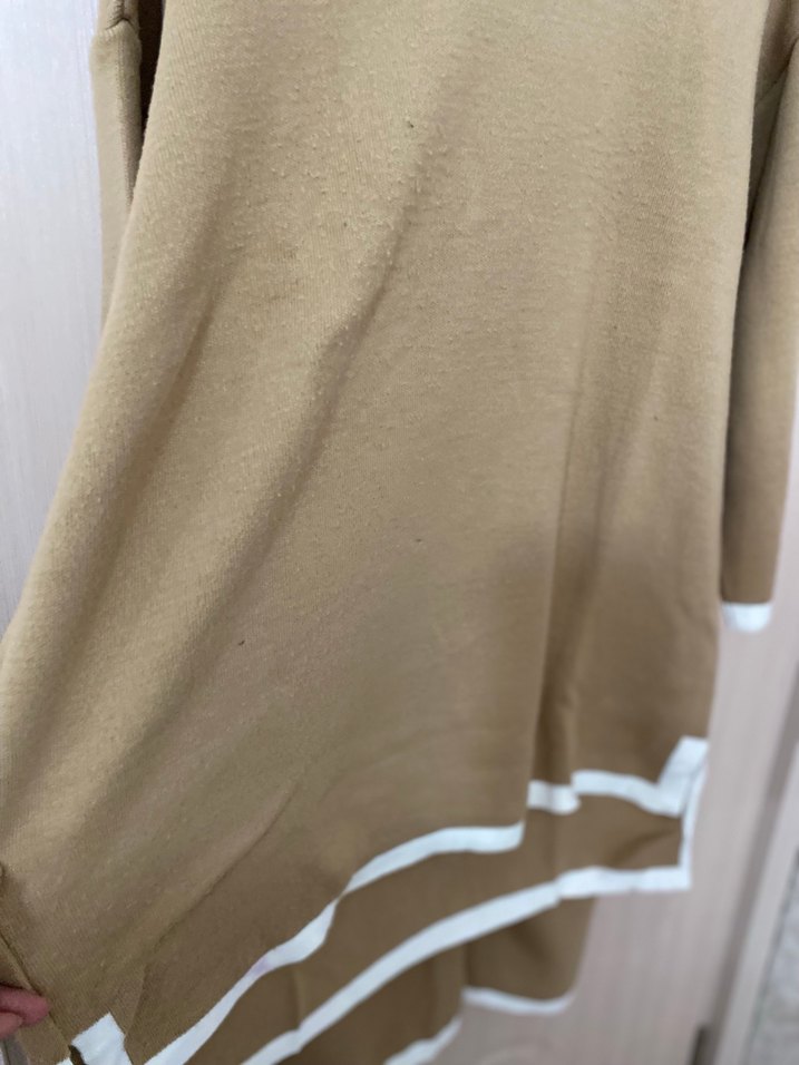 Bej Uzun Kollu Kadın Triko Takım - Görsel 2