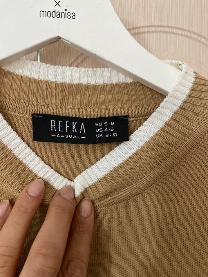 Bej Uzun Kollu Kadın Triko Takım - Görsel 4