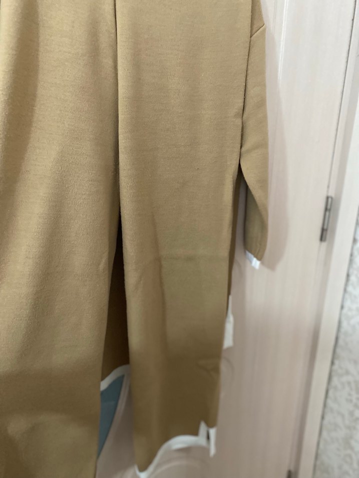 Bej Uzun Kollu Kadın Triko Takım - Görsel 3