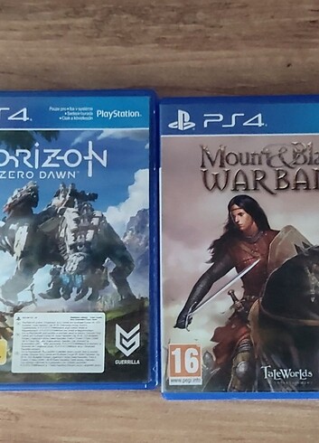 PS4 moun&blade warband ve horizon zero dawn