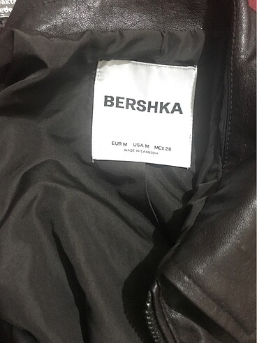 m Beden bershka suni deri dad fit ceket