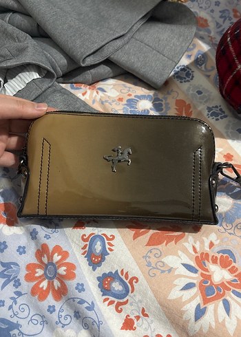 Parlak Kahverengi Deri Kadın Portföy Çanta - Görsel 2