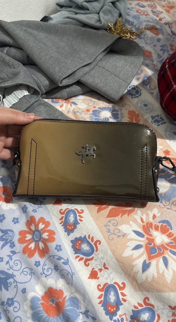 Parlak Kahverengi Deri Kadın Portföy Çanta - Görsel 2