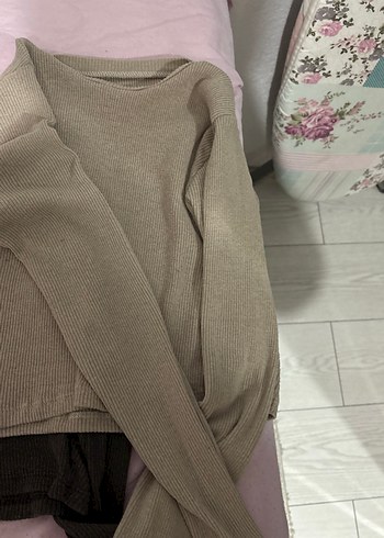 Uzun Kollu, Fit Kesim, Bisiklet Yaka Triko Kazak - Görsel 2