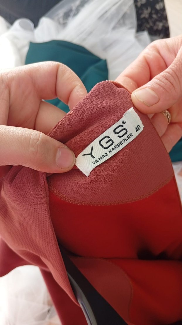 kiremit Uzun V  Fırfırlı Elbise - Görsel 2