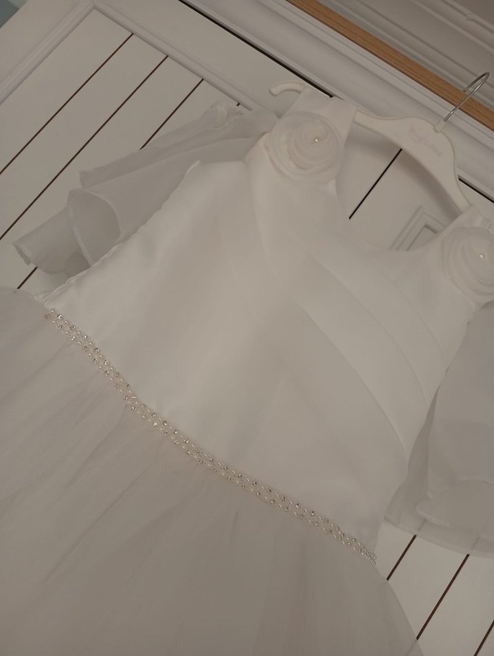 Beyaz Vintage Prenses Gelinlik - Görsel 4