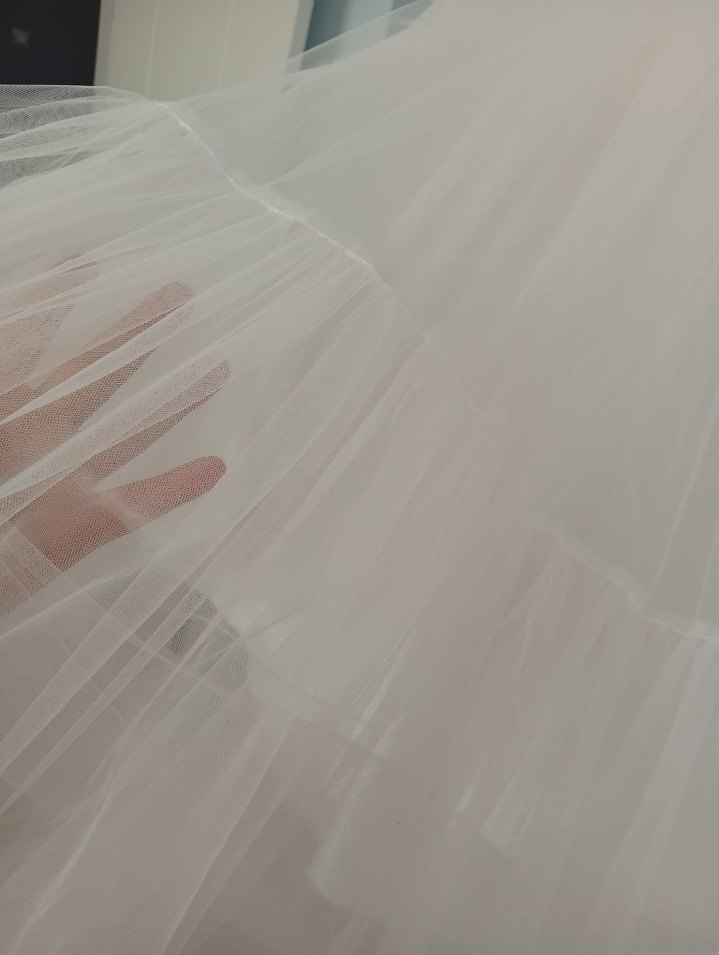 Beyaz Vintage Prenses Gelinlik - Görsel 3