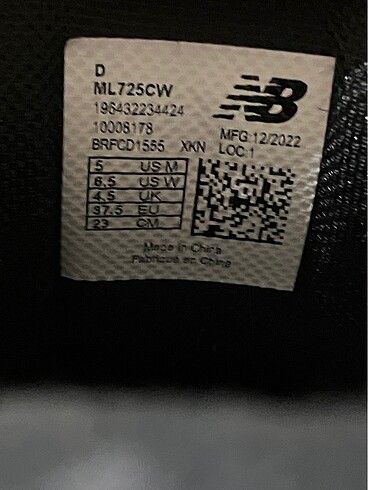 37,5 Beden beyaz Renk NEW BALANCE 725